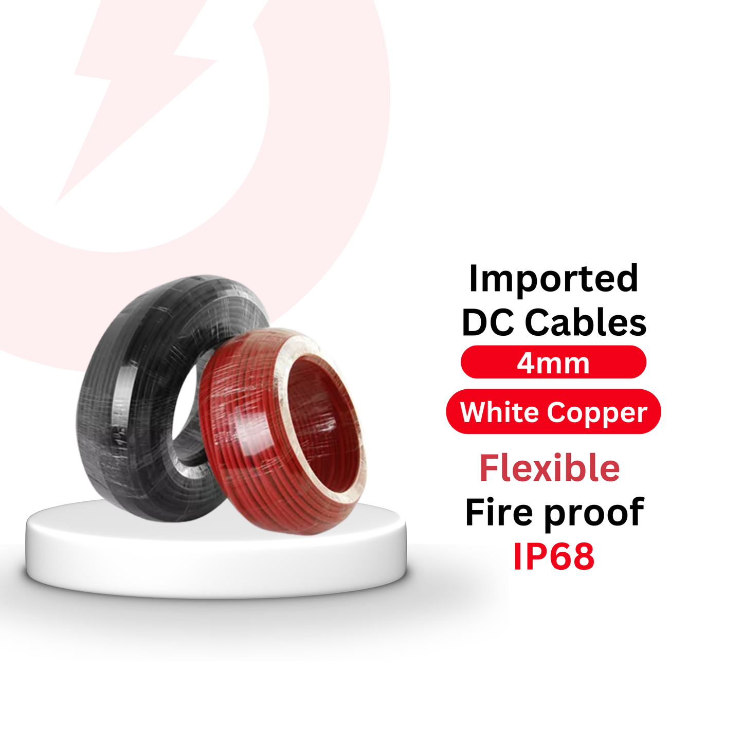 4mm Square Insulated Copper Wire Electric Cable PV Solar Cable