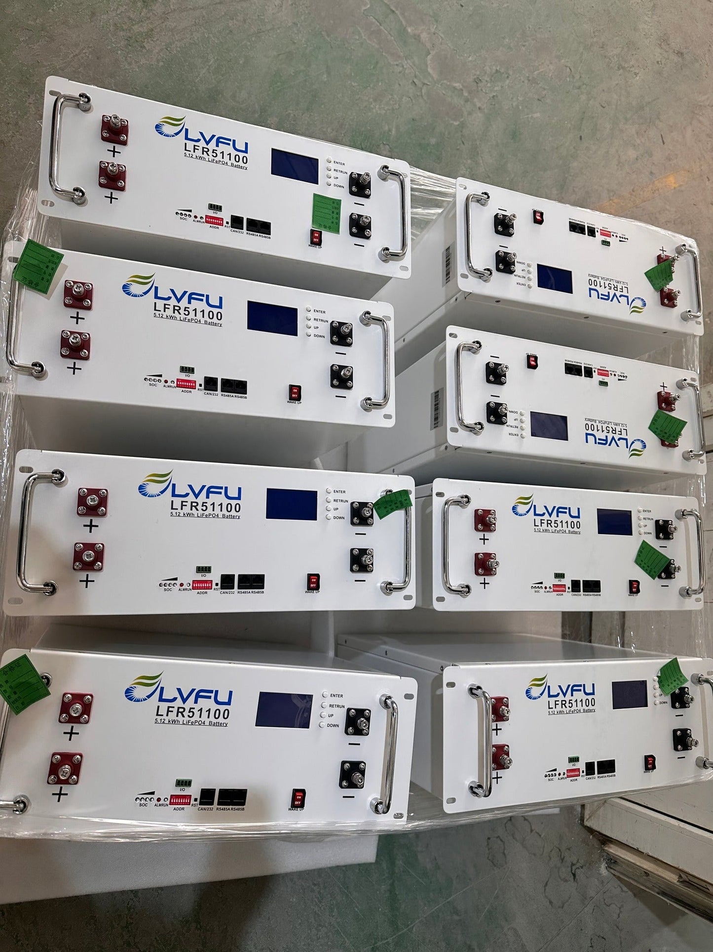 LVFU 51.2V 200Ah 10.24kWh Rack Mounted Lithium Ion LiFePO4 Battery LVFU