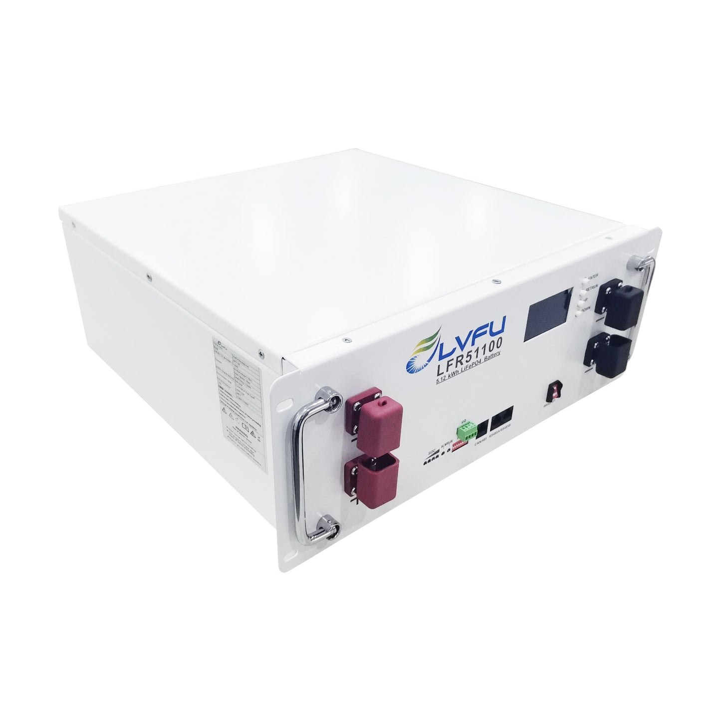 LVFU 10KWh 51.2V 200Ah Rack Mounted Lithium Ion LiFePO4 Battery