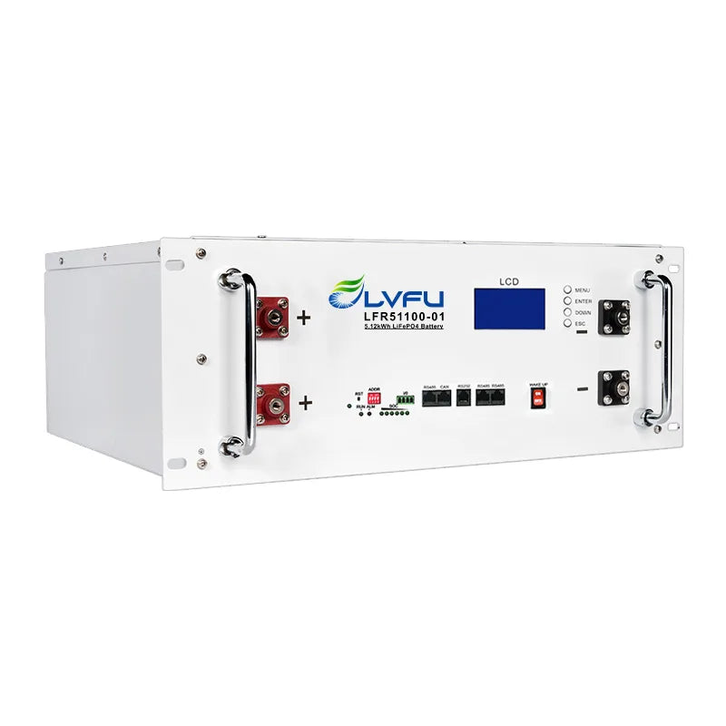 LVFU 10KWh 51.2V 200Ah Rack Mounted Lithium Ion LiFePO4 Battery