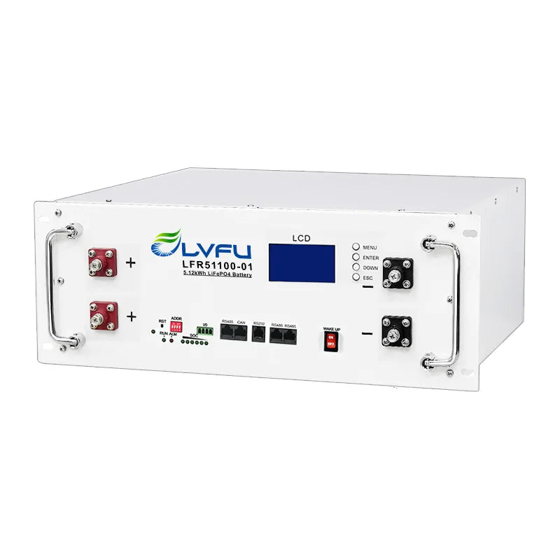 LVFU 10KWh 51.2V 200Ah Rack Mounted Lithium Ion LiFePO4 Battery
