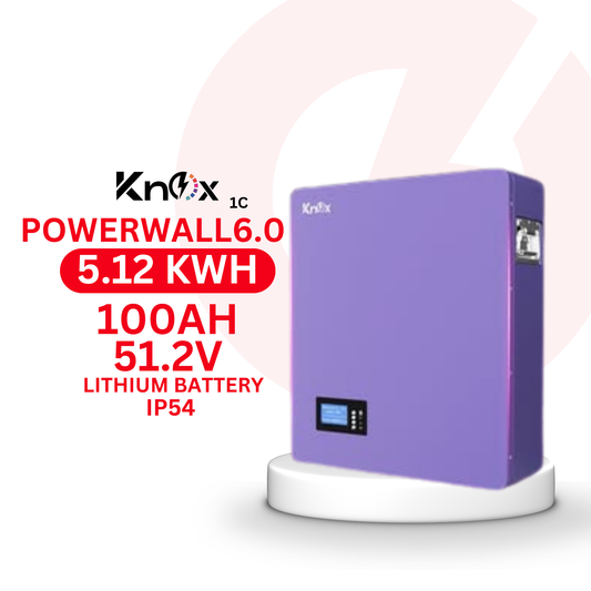 Knox Power Wall 6.0 5.12V 100Ah 5.12kWh IP68 Lithium-Ion Battery