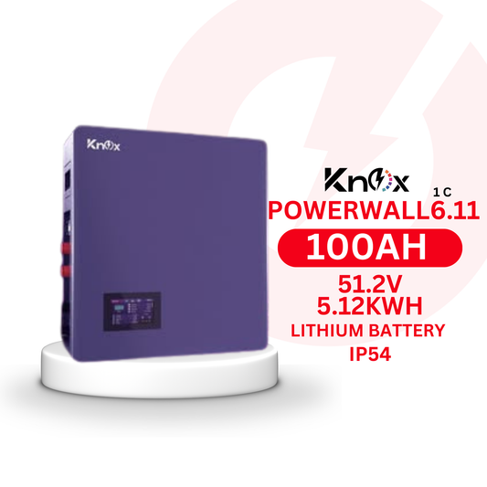 Knox Power Wall 6.11  5.12V 100Ah 5.12kWh IP68 Lithium-Ion Battery