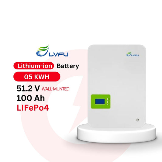 LVFU 05KWh 51.2V 100Ah Wall Mount Lithium Ion LiFePO4 Battery