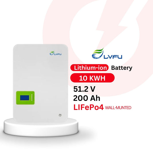 LVFU 10KWh 51.2V 200Ah Wall Mount Lithium Ion LiFePO4 Battery