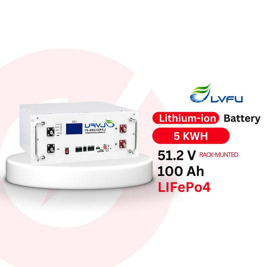 LVFU 5KWh 51.2V 100Ah Rack Mounted Lithium Ion LiFePO4 Battery