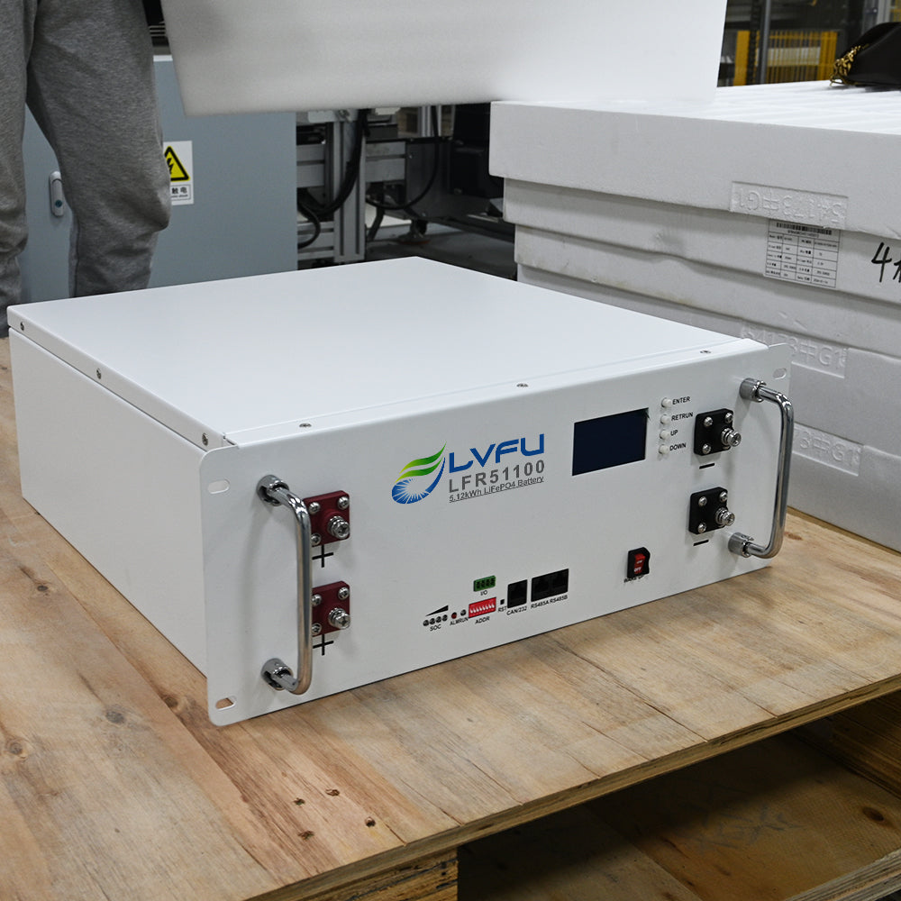 LVFU 51.2V 200Ah 10.24kWh Rack Mounted Lithium Ion LiFePO4 Battery LVFU